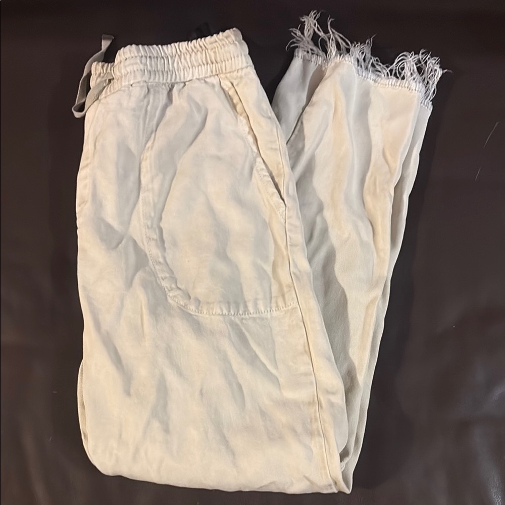 Zara Cream Straight Leg Pants